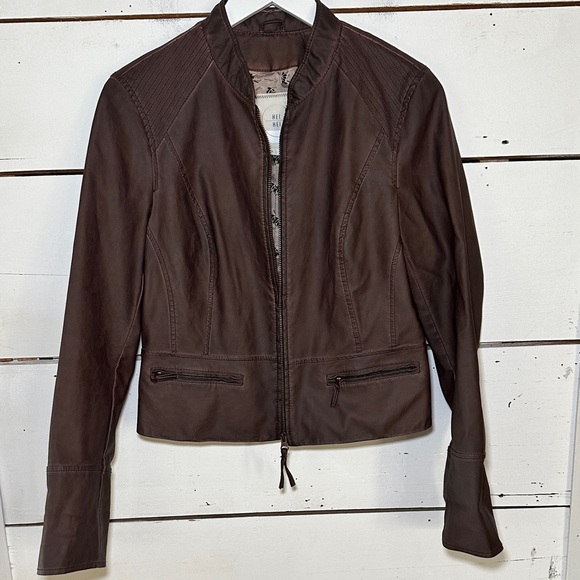 Heihei Jackets & Blazers - Hei Hei Dara Anthropologie Vegan Leather Jacket